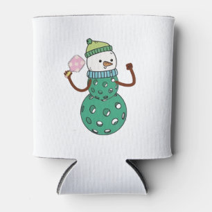 Pickleball Schneemann Lustiges Weihnachten Xmas Dosenkühler