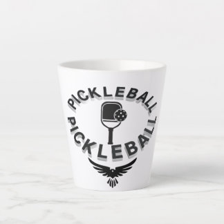 Pickleball Schwarz-Weiß-Tassendesign Milchtasse
