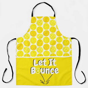 Pickleball Serve Ließ It Bounce Yellow Personalisi Schürze