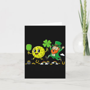 Pickleball Shamrock Klee St. Patricks Day Damen Karte