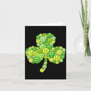 Pickleball Shamrock St. Patrick's Day Glücksklee Karte