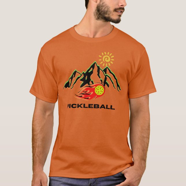 Pickleball Shirt Bekleidung brennt Sonne (Vorderseite)
