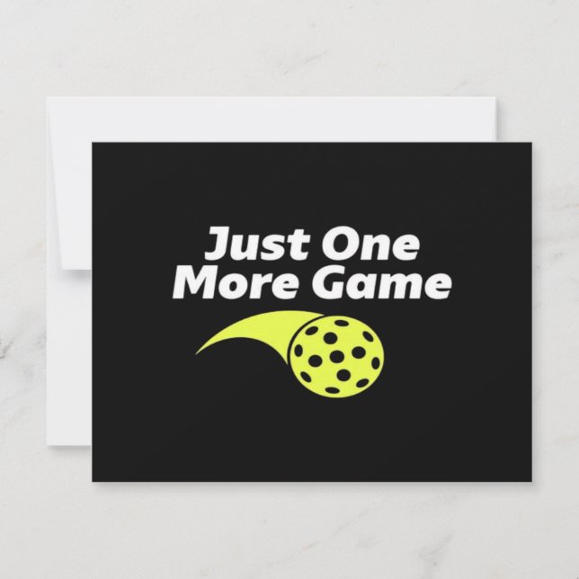 Pickleball Shirt For Men Or Women - Just One More  (Vorderseite)