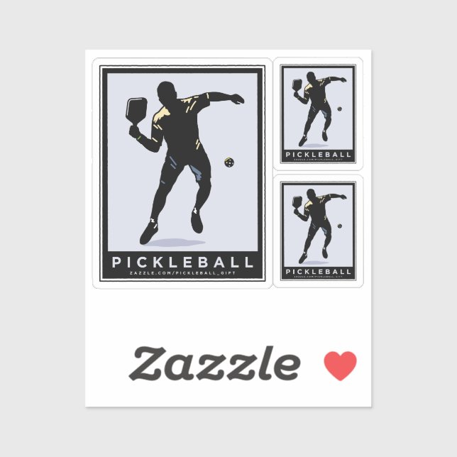 PICKLEBALL SILHOUETTE CLASSIC AUFKLEBER (Blatt)
