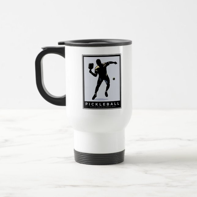 PICKLEBALL SILHOUETTE CLASSIC REISEBECHER (Links)