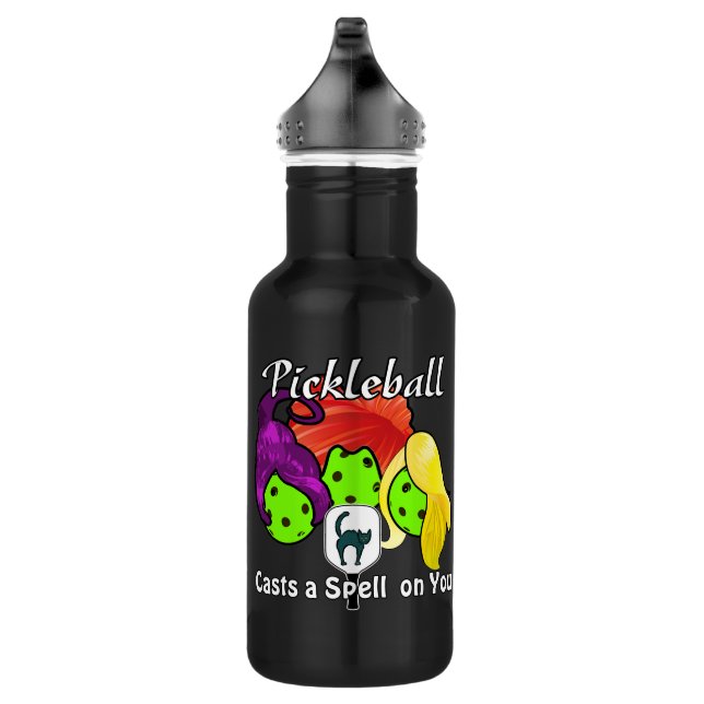 Pickleball Sister Hexen Halloween Edelstahlflasche (Rechts)