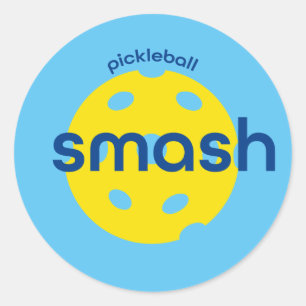 Pickleball-Smash Runder Aufkleber