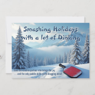 Pickleball🎅 Smashmas Sass & Snowball Saves Feiertagskarte