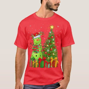 Pickleball Snowman Xmas Tree Santa Pickleball T-Shirt