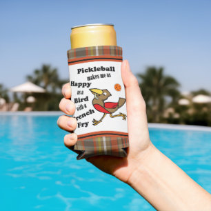 Pickleball - so glücklich wie ein Vogel mit franzö Selters Dosenkühler