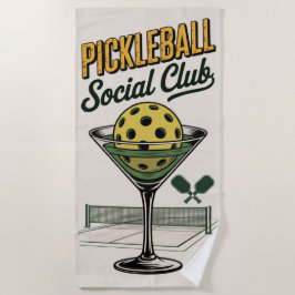 Pickleball Social Club Retro Paddle Court Strandtuch