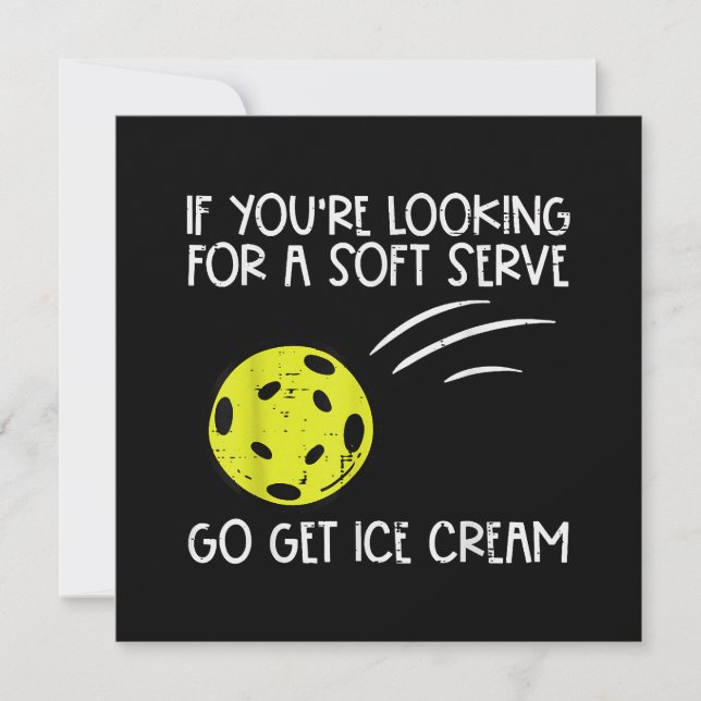 Pickleball Soft Serve Ice Creme Pickle Ball Me Einladung (Vorderseite)