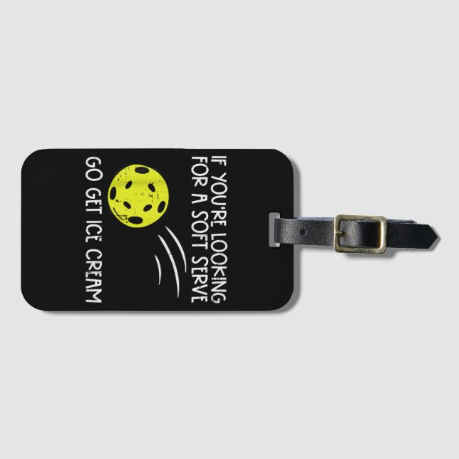 Pickleball Soft Serve Ice Creme Pickle Ball Me Gepäckanhänger (Vorderseite (Horizontal))