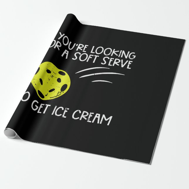 Pickleball Soft Serve Ice Creme Pickle Ball Me Geschenkpapier (Ungerollt)