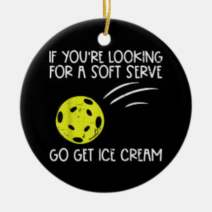 Pickleball Soft Serve Ice Creme Pickle Ball Me Keramik Ornament