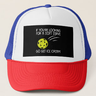 Pickleball Soft Serve Ice Creme Pickle Ball Me Truckerkappe