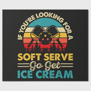 Pickleball Soft Serve Lustiger Sportswitz Geschenkpapier