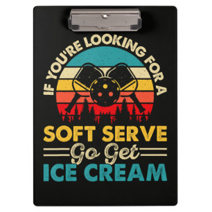Pickleball Soft Serve Lustiger Sportswitz Klemmbrett