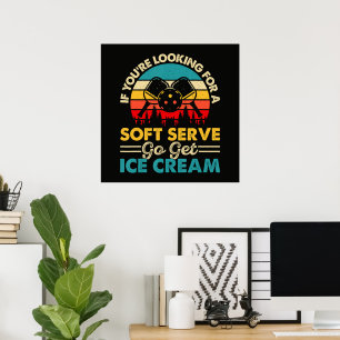 Pickleball Soft Serve Lustiger Sportswitz Poster
