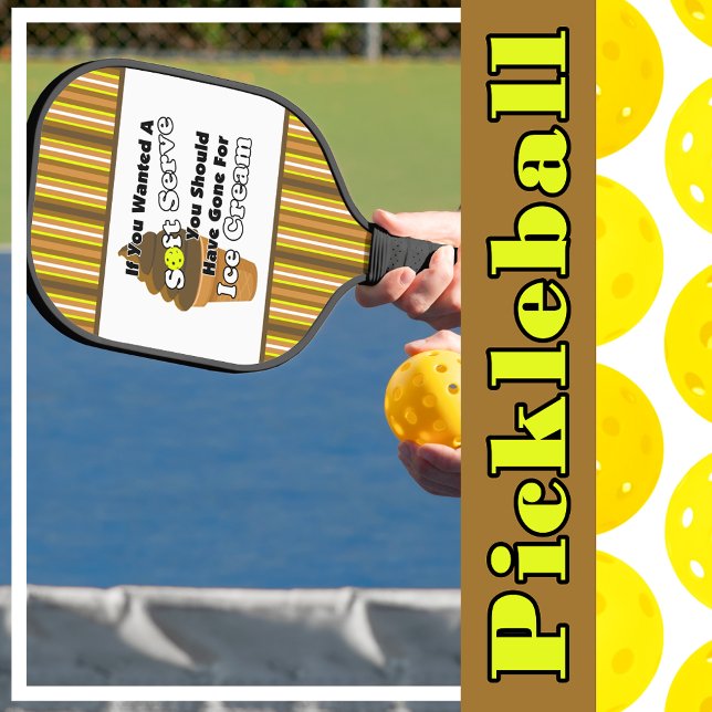 Pickleball Soft Serve? Schokoladencreme Pickleball Schläger (Pickleball Soft Serve? Chocolate Ice Cream Pickleball Paddle)