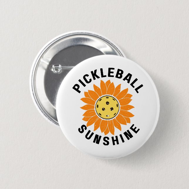 Pickleball Sonnenschein Button (Vorne & Hinten)