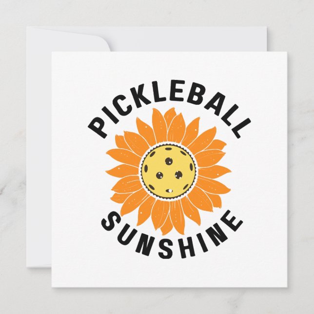 Pickleball-Sonnenschein Einladung (Vorderseite)