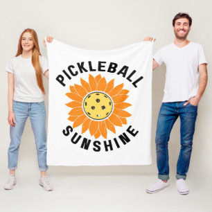 Pickleball Sonnenschein Fleecedecke