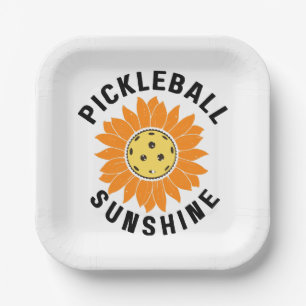 Pickleball Sonnenschein Pappteller
