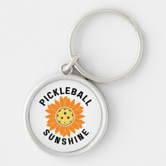 Pickleball-Sonnenschein Schlüsselanhänger (Vorne)