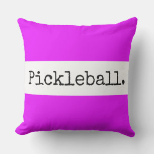 PICKLEBALL Spaß Helle tropisch rosa Streifen Kissen