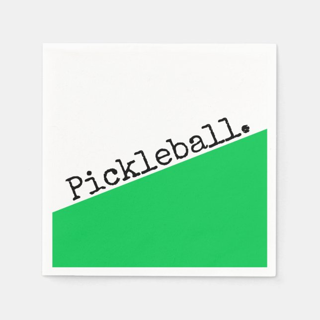 PICKLEBALL Spaß Hellgrün, weißer Farbblock Serviette (Vorderseite)