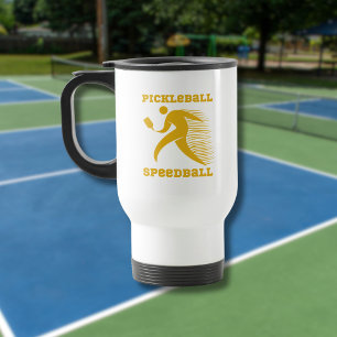 Pickleball Speedball-Spieler mit Geschwindigkeit Reisebecher