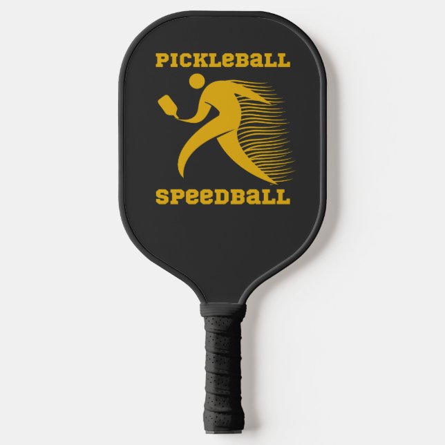 Pickleball Speedball-Spieler mit Geschwindigkeit Schläger (Vorderseite)