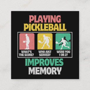 Pickleball-Spielen verbessert das Gedächtnis Begleitkarte