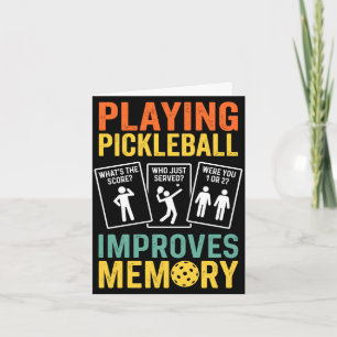 Pickleball spielen verbessert das Gedächtnis lusti Karte
