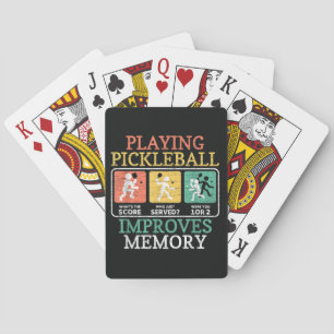Pickleball-Spielen verbessert das Gedächtnis Spielkarten