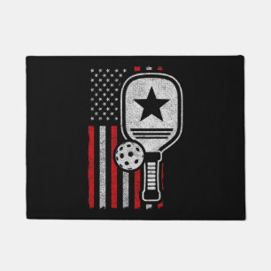 Pickleball-Spieler - Amerikanische Flagge Pickleba Fußmatte