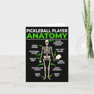 Pickleball-Spieler Anatomie lustig dink Pickle Bal Karte