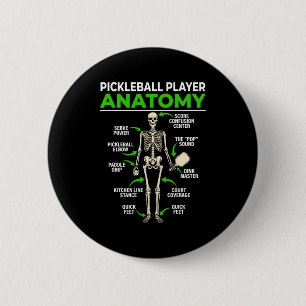 Pickleball-Spieler Anatomie lustiger Dink Pickle B Button