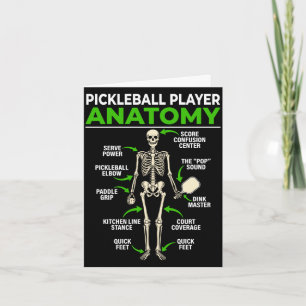Pickleball-Spieler Anatomie lustiger Dink Pickle B Karte