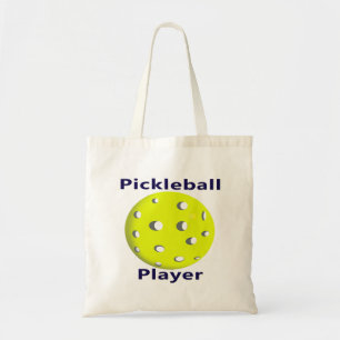 Pickleball Spieler-blauer Text-Gelb-Ball-Entwurf Tragetasche