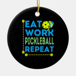 Pickleball Spieler, die Liebe haben, Sport zu spie Keramik Ornament