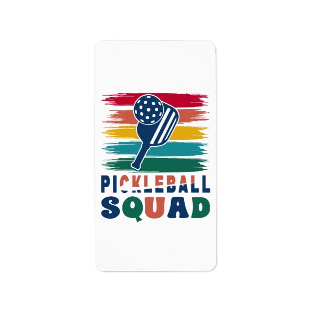 Pickleball Spieler Geschenkidee Adressaufkleber (Vorne)
