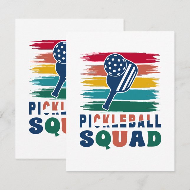 Pickleball Spieler Geschenkidee Begleitkarte (Vorne/Hinten)