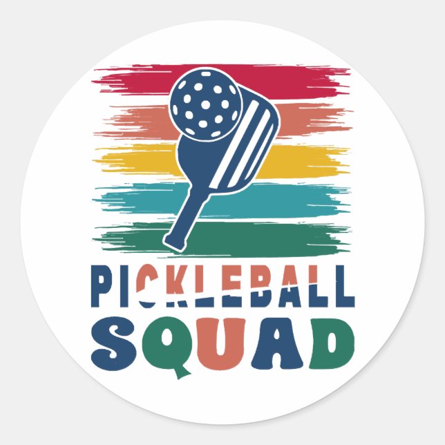 Pickleball Spieler Geschenkidee Runder Aufkleber (Vorderseite)