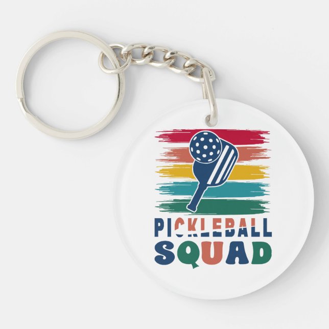 Pickleball Spieler Geschenkidee Schlüsselanhänger (Vorderseite)