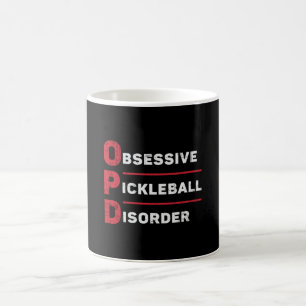 Pickleball-Spieler mit obsessive Pickleball-Störun Kaffeetasse