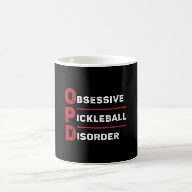 Pickleball-Spieler mit obsessive Pickleball-Störun Kaffeetasse (Mittel)