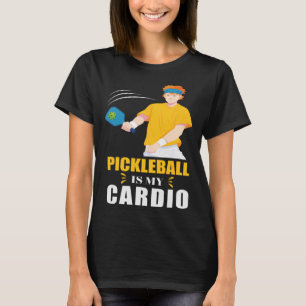 Pickleball-Spieler mit Pickleball-Paddel lo T-Shirt