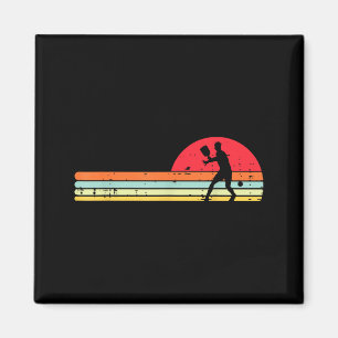 Pickleball-Spieler-Silhouette Retro-Pickle-Ball-Mä Magnet